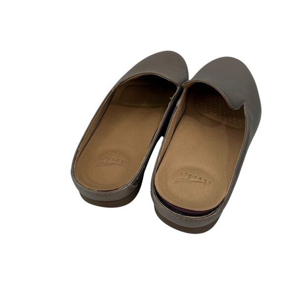 Dansko Women Slip-On Mules SZ 41 Brown Metallic Leather Comfortable Casual Shoes - Picture 8 of 15